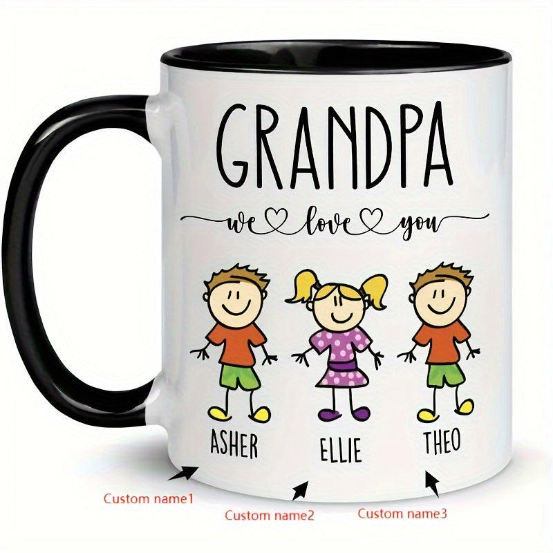 Tailorly Black Accent 11 oz Mug - best grandpa text