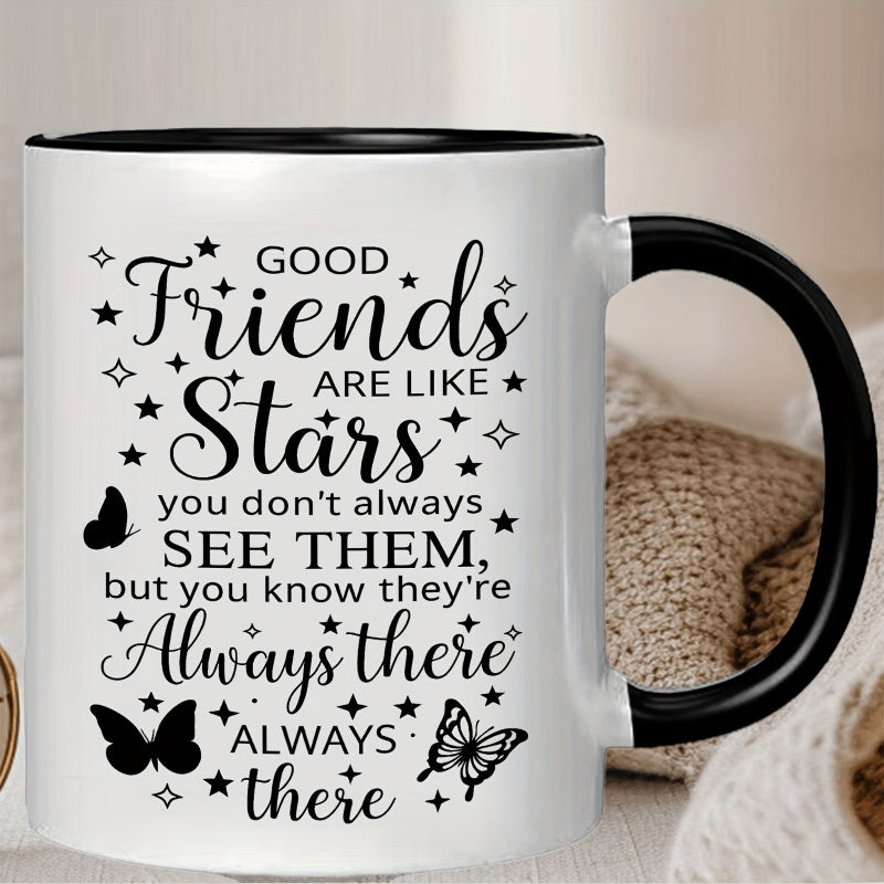 Tailorly Black Accent 11 oz Mug - 11 ounces a ceramic mug for coffee or tea featuring and designs everyday use or as for _971372e98838456ea4689030486b8332