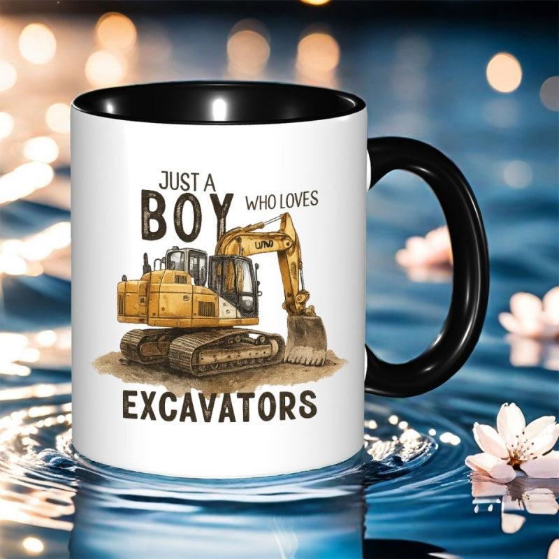 Tailorly Black Accent 11 oz Mug - excavators
