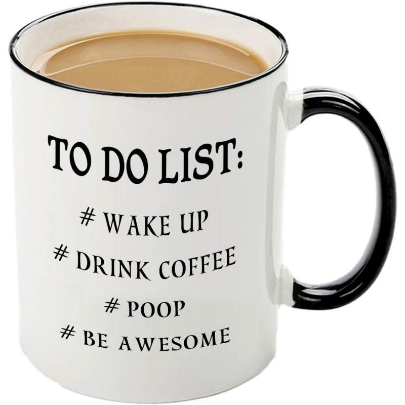 Tailorly Black Accent 11 oz Mug - to do list text