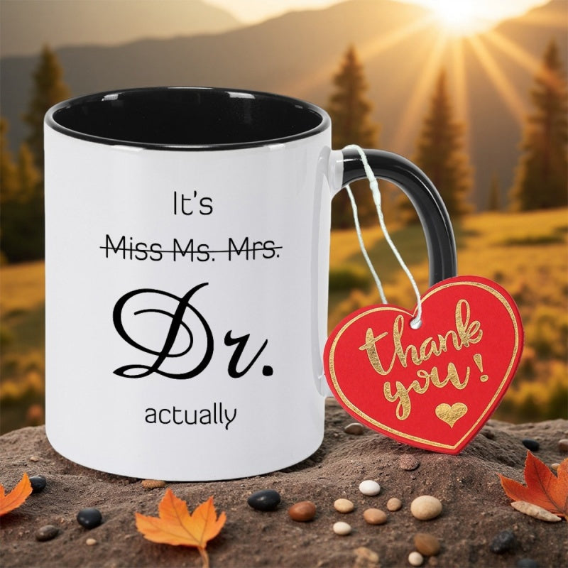 Tailorly Black Accent 11 oz Mug - phd lettering