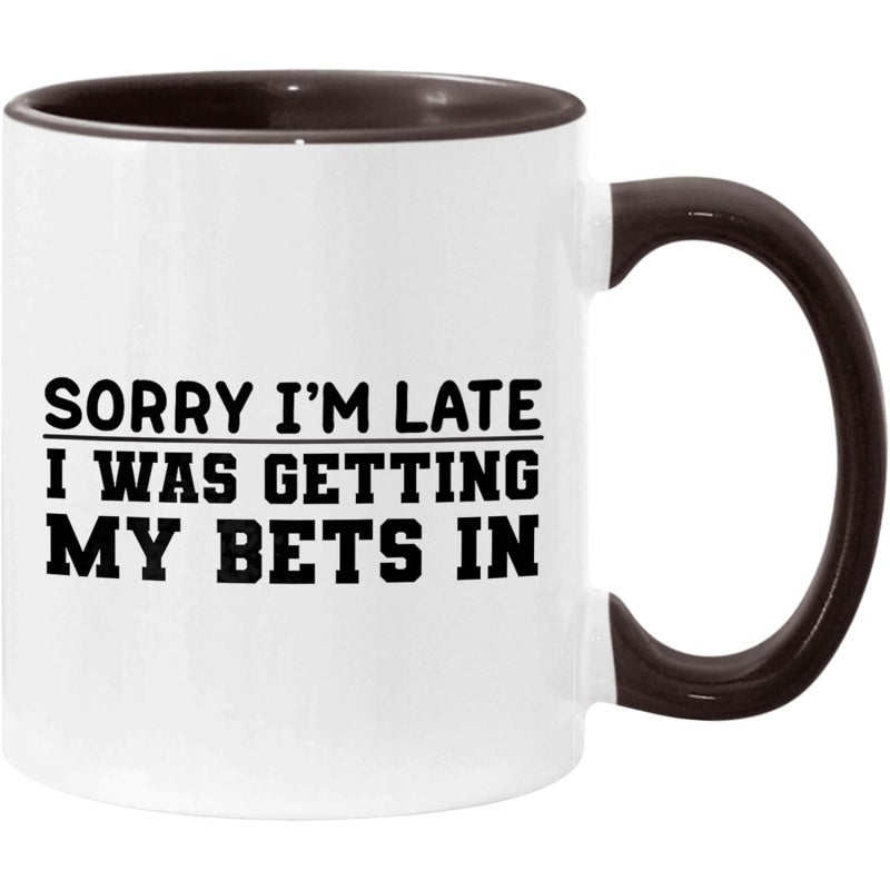 Tailorly Black Accent 11 oz Mug - sports betting， gambling， picks， cup