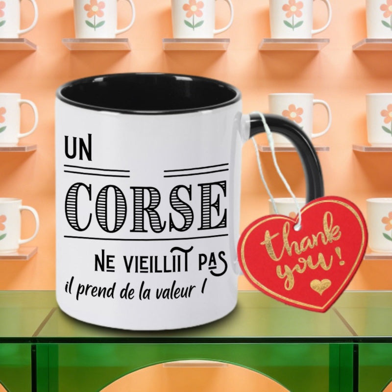 Tailorly Black Accent 11 oz Mug - french lettering