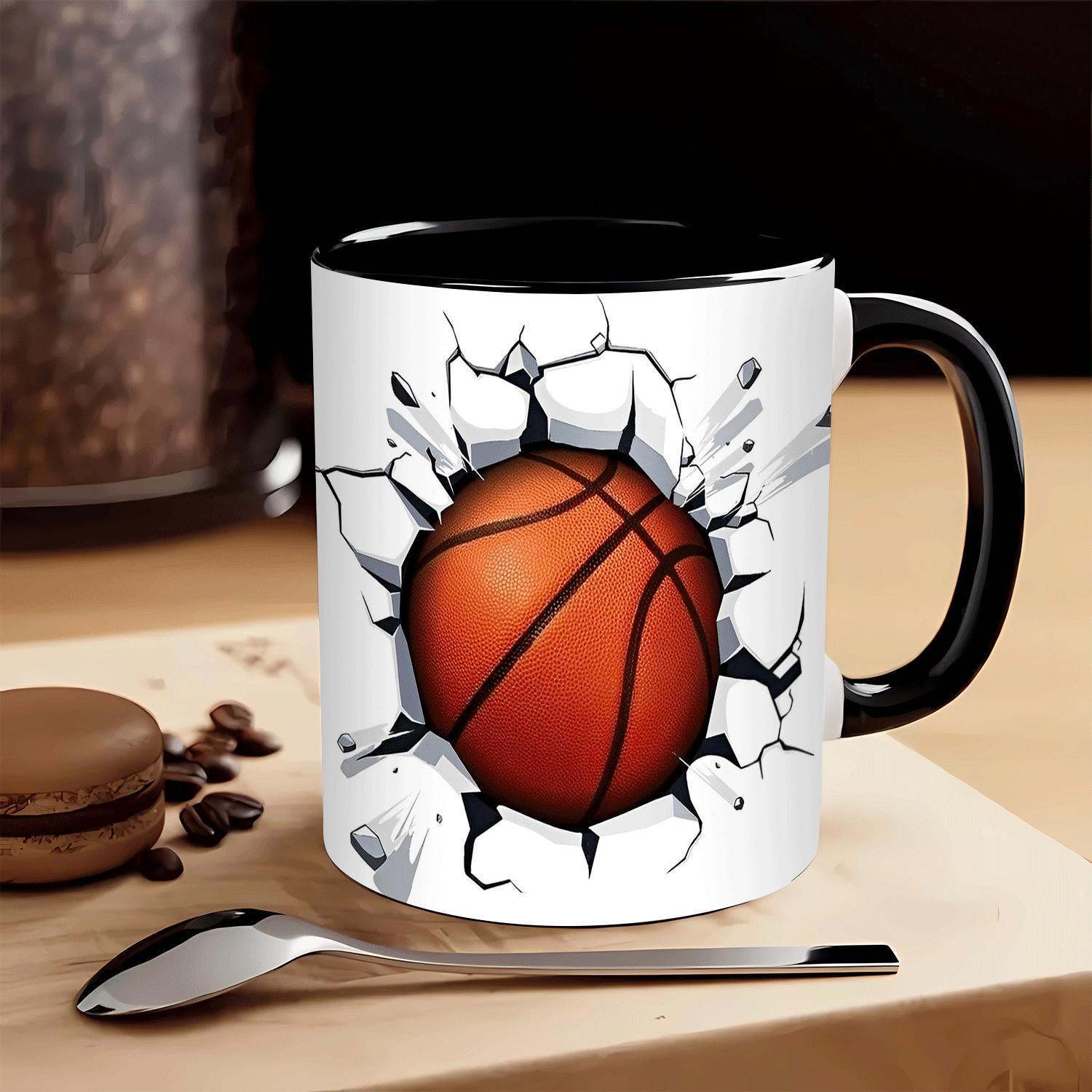 Tailorly Black Accent 11 oz Mug - 3d basketball