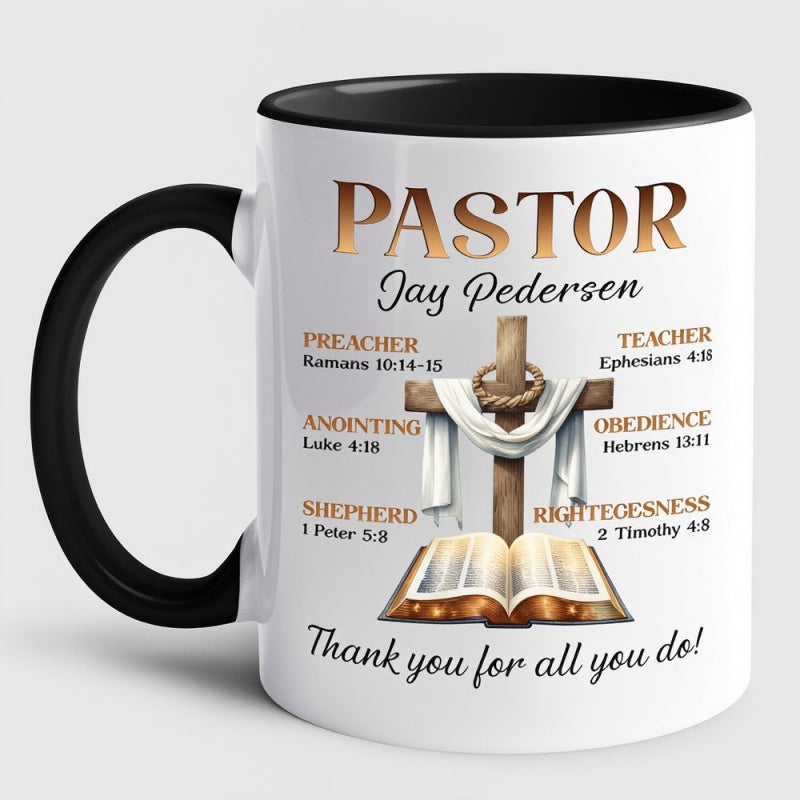 Tailorly Black Accent 11 oz Mug - fathers day great grandpa text design