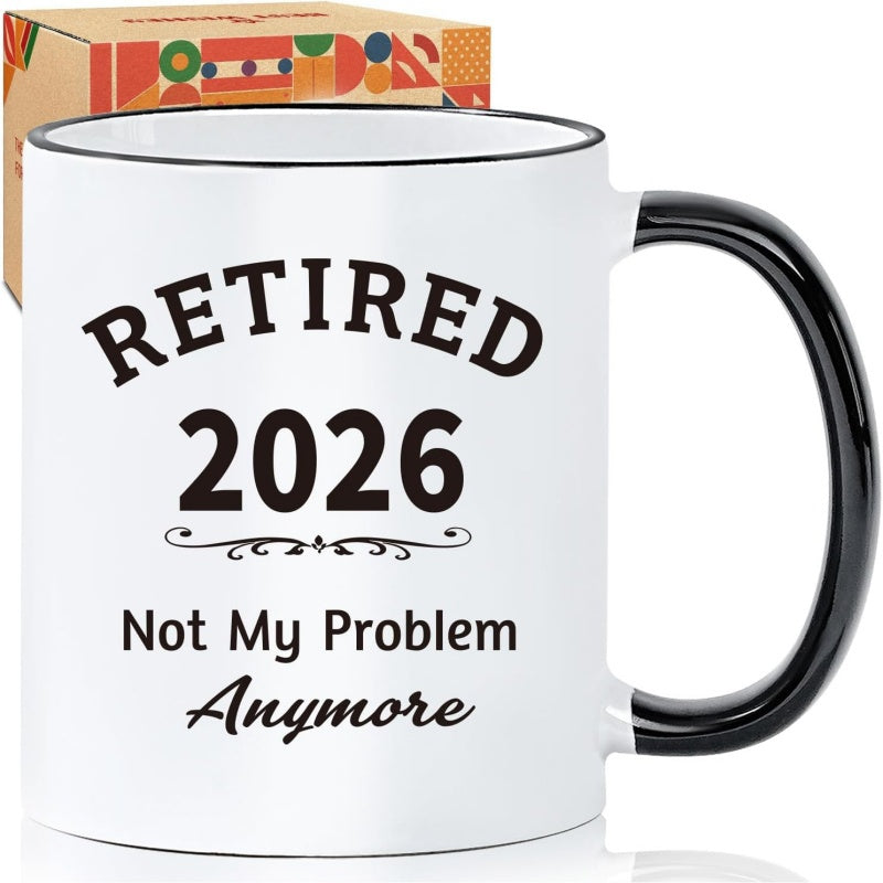 Tailorly Black Accent 11 oz Mug - humorous retirement text design