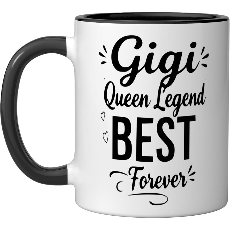 Tailorly Black Accent 11 oz Mug - queen best forever text
