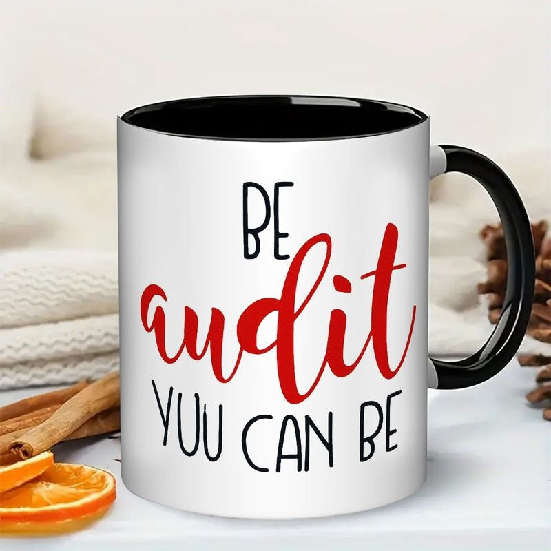 Tailorly Black Accent 11 oz Mug - funny text on coffee mug
