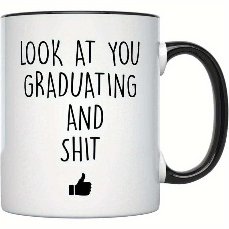 Tailorly Black Accent 11 oz Mug - funny graduation text