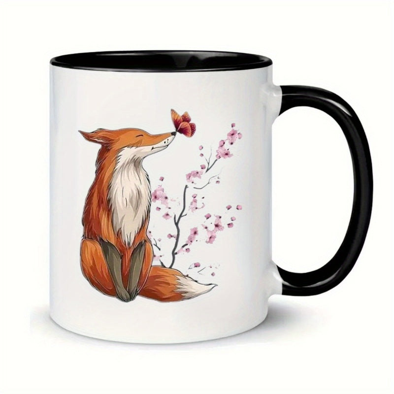 Tailorly Black Accent 11 oz Mug - fox cherry
