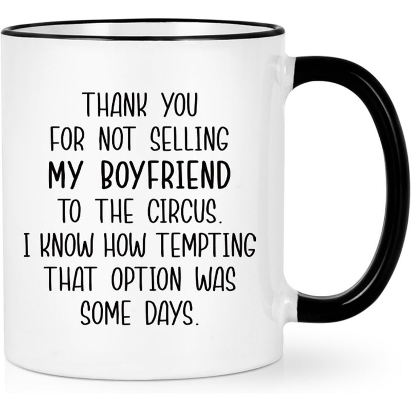Tailorly Black Accent 11 oz Mug - funny christmas mug for mom expressing gratitude for not sending him to _0f13e42a0b2b408b92bd61063181dd0e