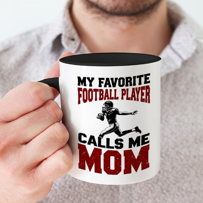 Tailorly Black Accent 11 oz Mug - american football player