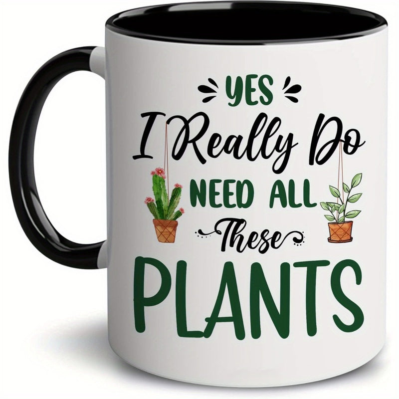 Tailorly Black Accent 11 oz Mug - yes i really do need all plants