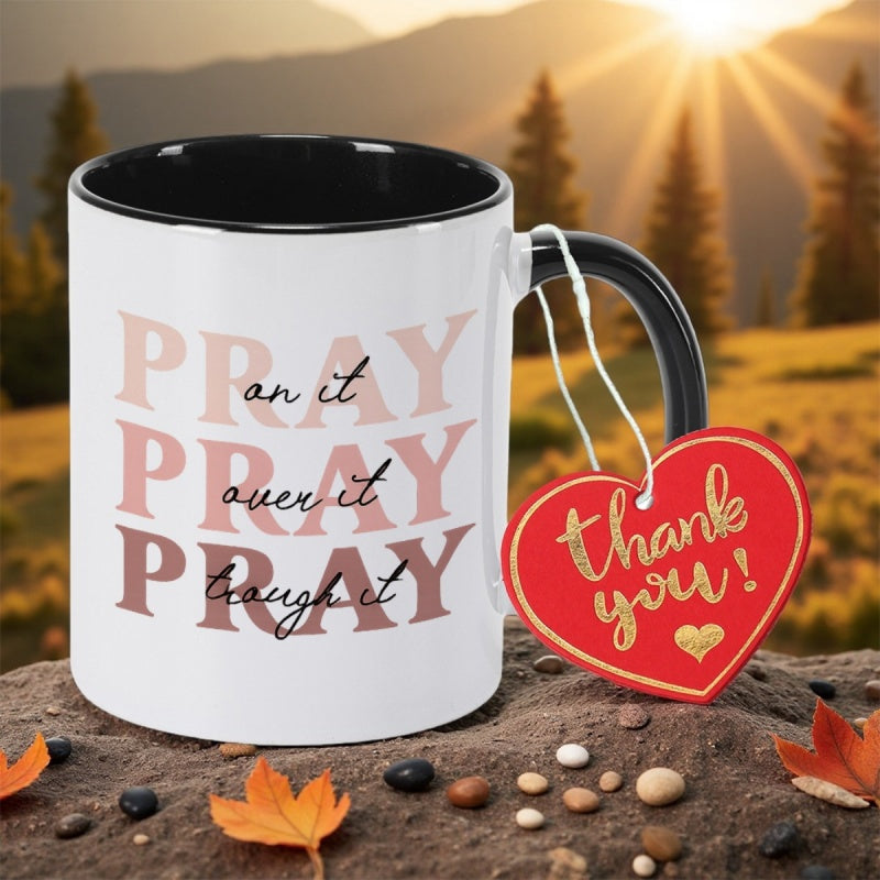 Tailorly Black Accent 11 oz Mug - with praypraypray