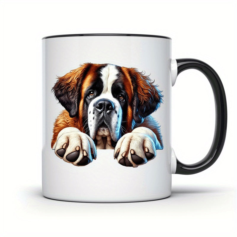 Tailorly Black Accent 11 oz Mug - dog illustration