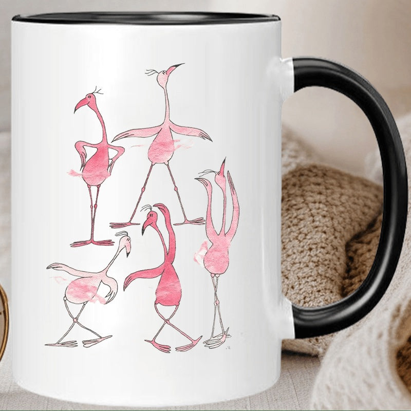 Tailorly Black Accent 11 oz Mug - dancing design