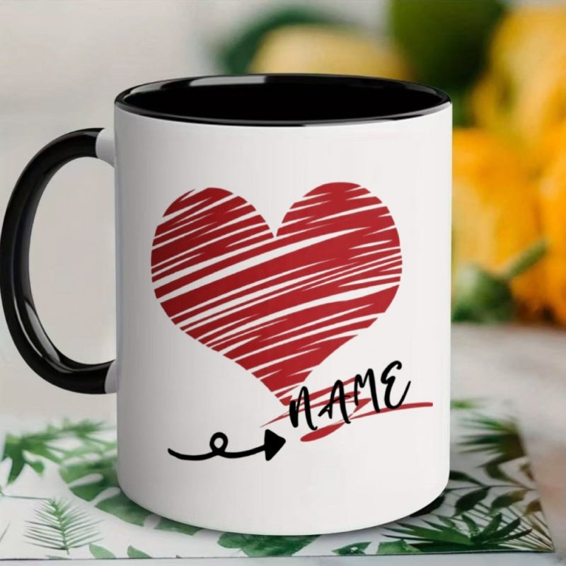 Tailorly Black Accent 11 oz Mug - personalized name text