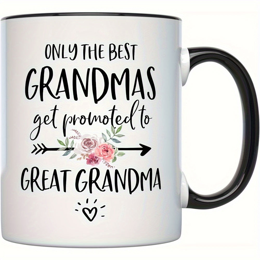 Tailorly Black Accent 11 oz Mug - "Grandmas Get to Great Grandma" text design