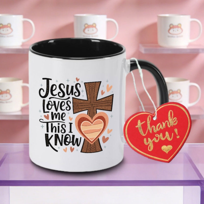 Tailorly Black Accent 11 oz Mug - christian message and i am fully of this logo