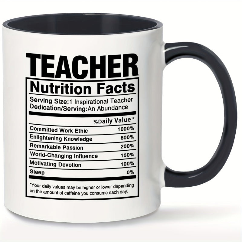 Tailorly Black Accent 11 oz Mug - nutrition facts text