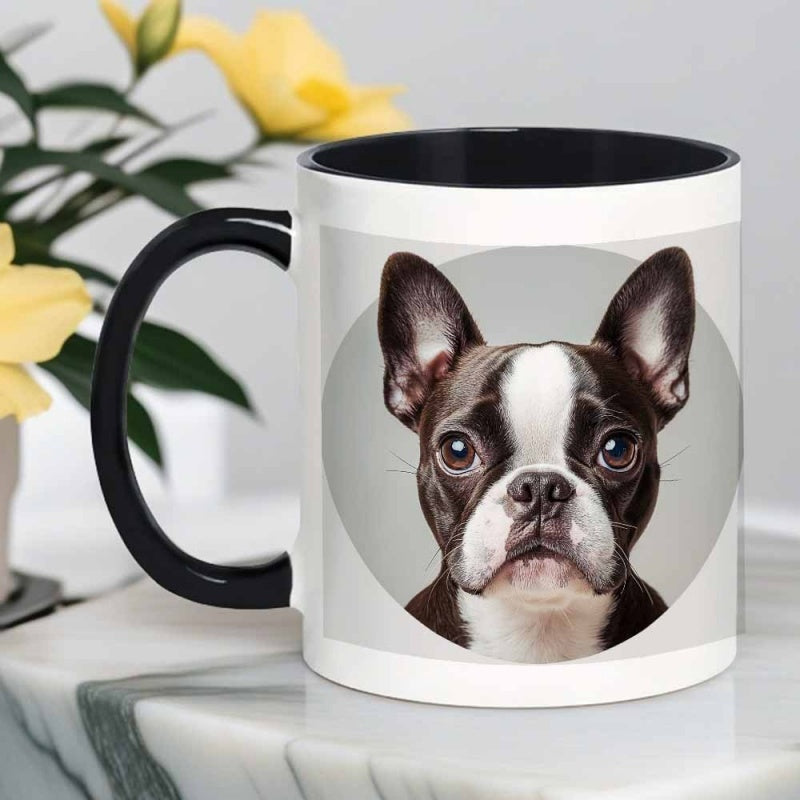 Tailorly Black Accent 11 oz Mug - illustration with and grass