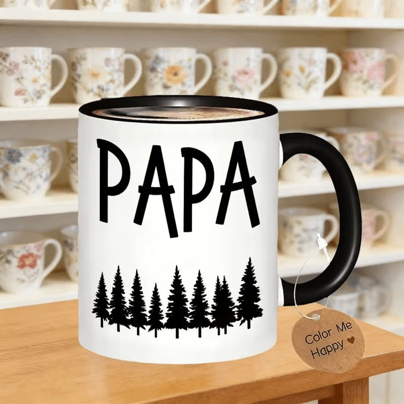 Tailorly Black Accent 11 oz Mug - papa logo