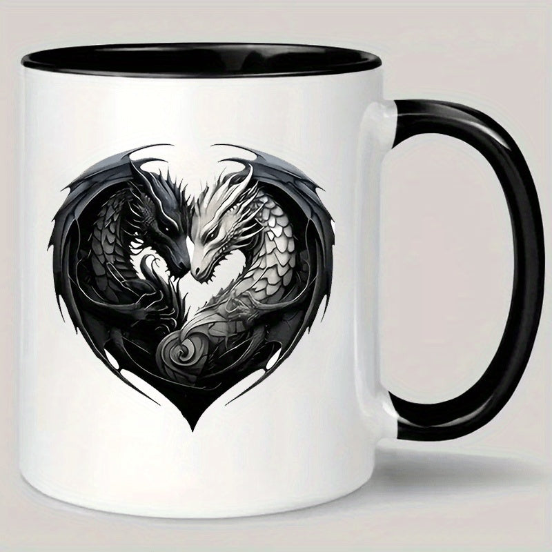 Tailorly Black Accent 11 oz Mug - yin yang