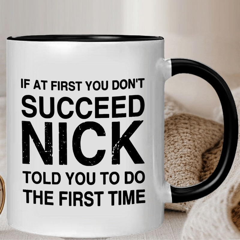 Tailorly Black Accent 11 oz Mug - motivational quote "what you can control not on what"