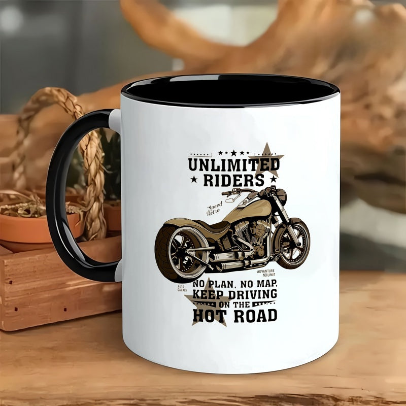 Tailorly Black Accent 11 oz Mug - motorcycle theme