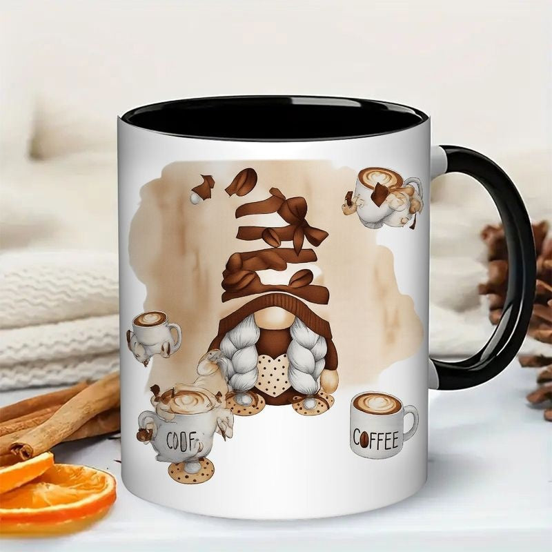 Tailorly Black Accent 11 oz Mug - coffee gnome