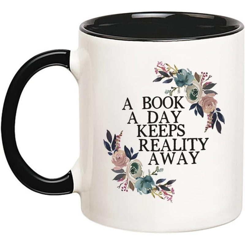 Tailorly Black Accent 11 oz Mug - heart shaped handle
