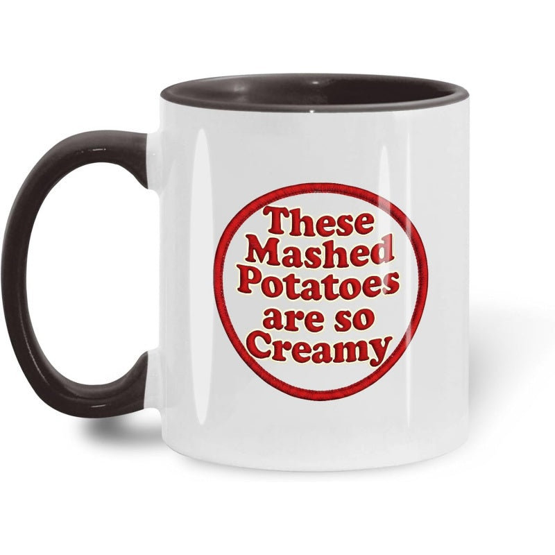 Tailorly Black Accent 11 oz Mug - "are so creamy" meme quote
