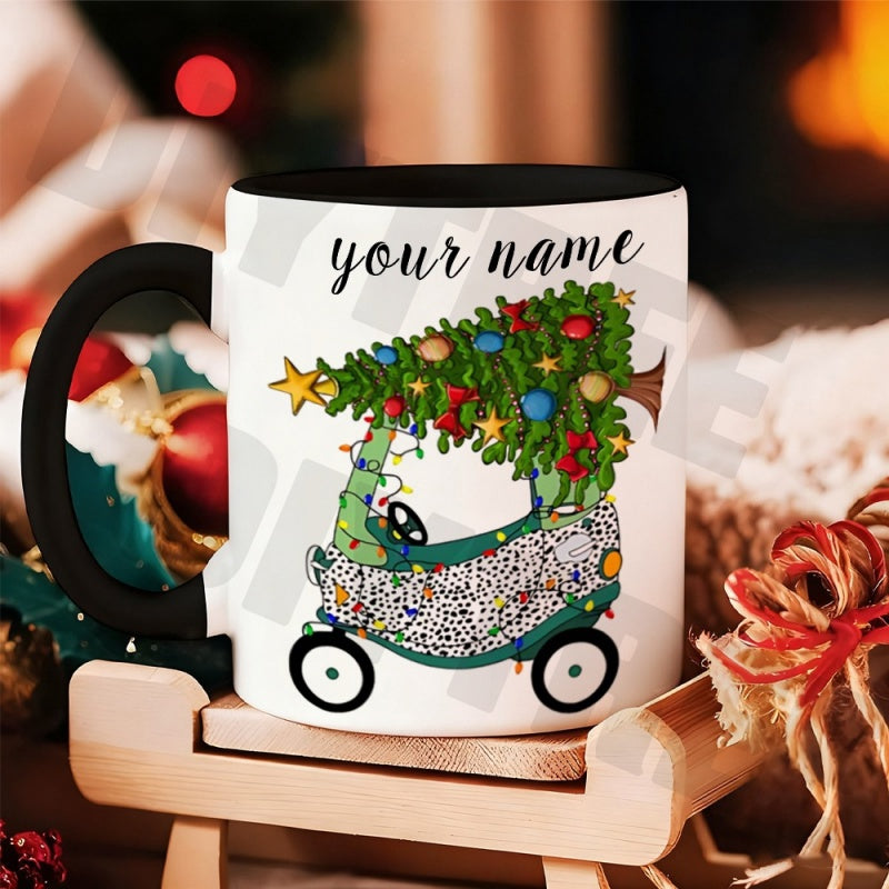 Tailorly Black Accent 11 oz Mug - christmas