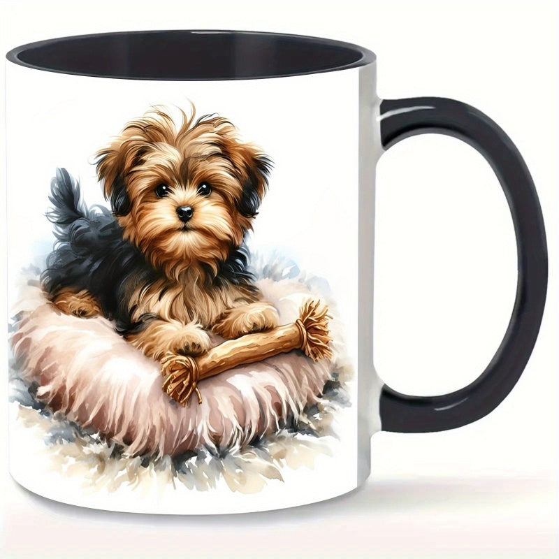 Tailorly Black Accent 11 oz Mug - yorkshire terrier