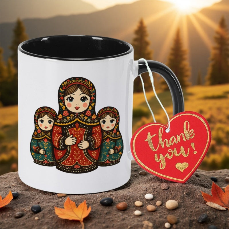 Tailorly Black Accent 11 oz Mug - dolls