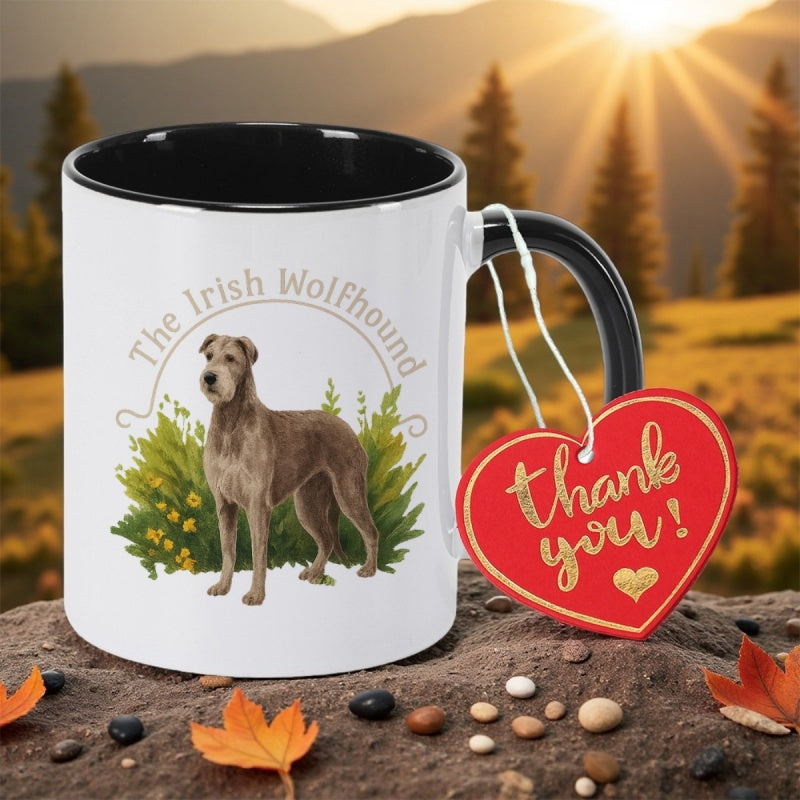 Tailorly Black Accent 11 oz Mug - irish breed emblem