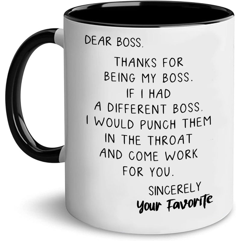 Tailorly Black Accent 11 oz Mug - thanks being my different bosses appreciation gifts coworkers thank you