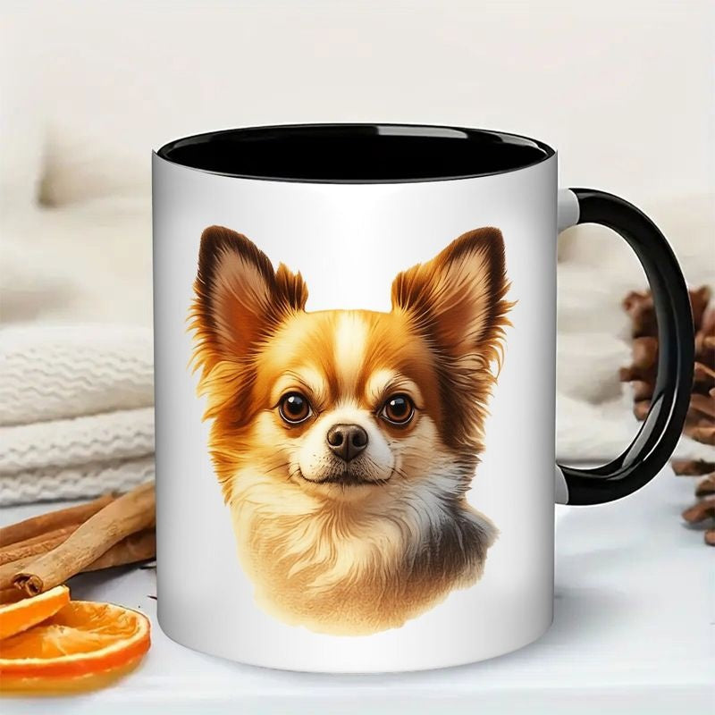Tailorly Black Accent 11 oz Mug - adorable chihuahua