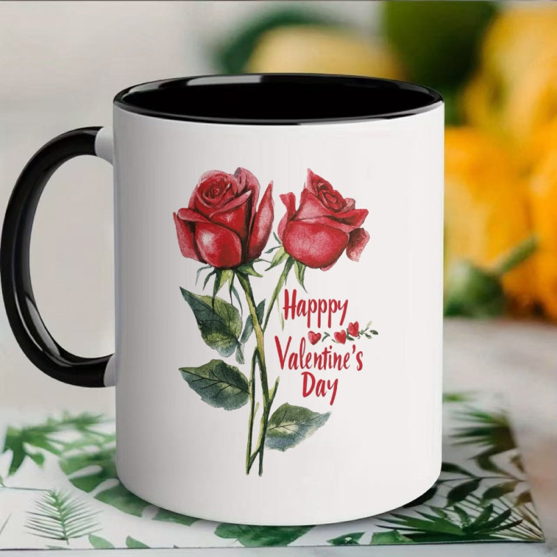 Tailorly Black Accent 11 oz Mug - rose