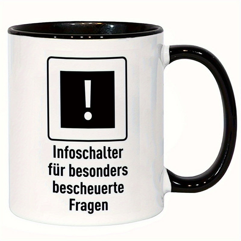 Tailorly Black Accent 11 oz Mug - 1pc german 11oz white and friends and colleagues that them special silly question handling