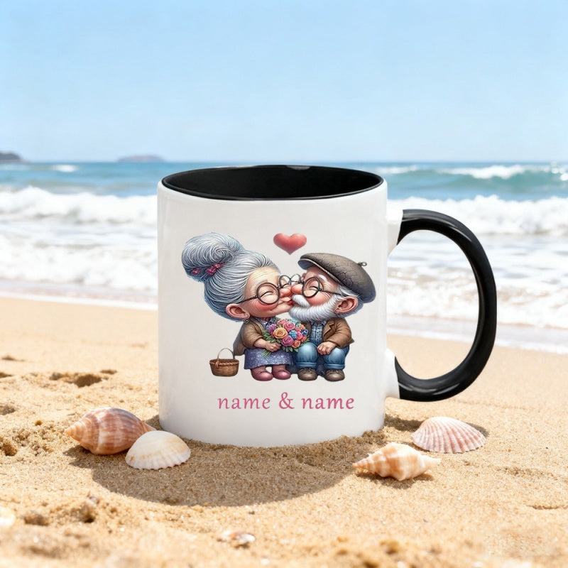 Tailorly Black Accent 11 oz Mug - kiss