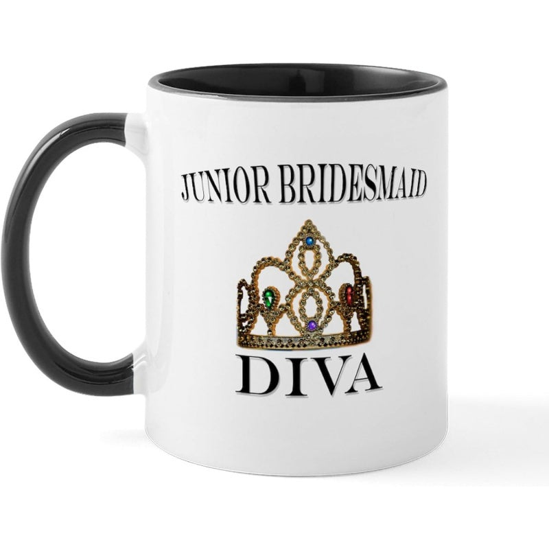 Tailorly Black Accent 11 oz Mug - ceramic coffee mug for junior bridesmaids 11 oz 325 ml from _aa3b8d48fbcf45cbbc79498e953b21f9