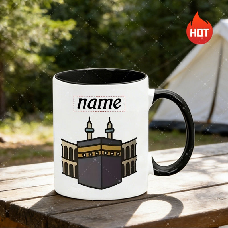 Tailorly Black Accent 11 oz Mug - mosque illustration