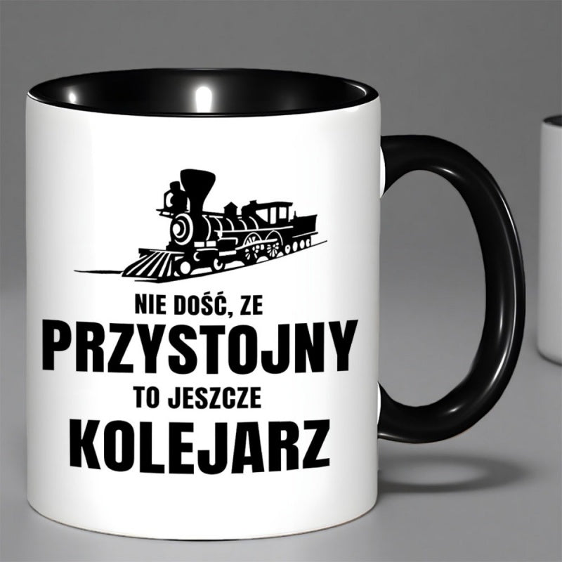 Tailorly Black Accent 11 oz Mug - 1pc polish ceramic coffee mug 11oz hand wash only reusable multipurpose ideal for drinkware perfect birthday