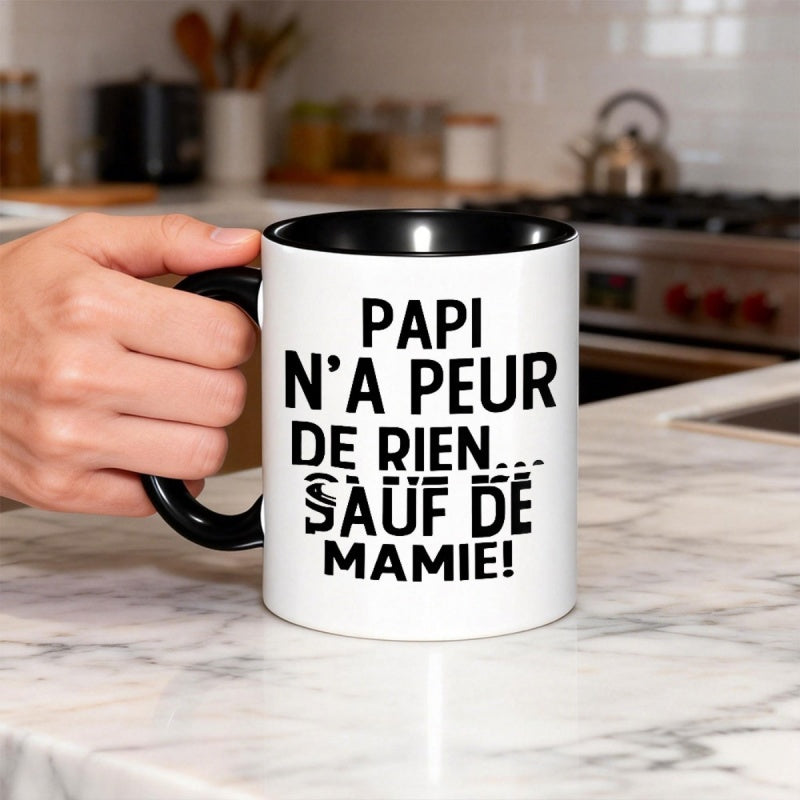 Tailorly Black Accent 11 oz Mug - funny french quote