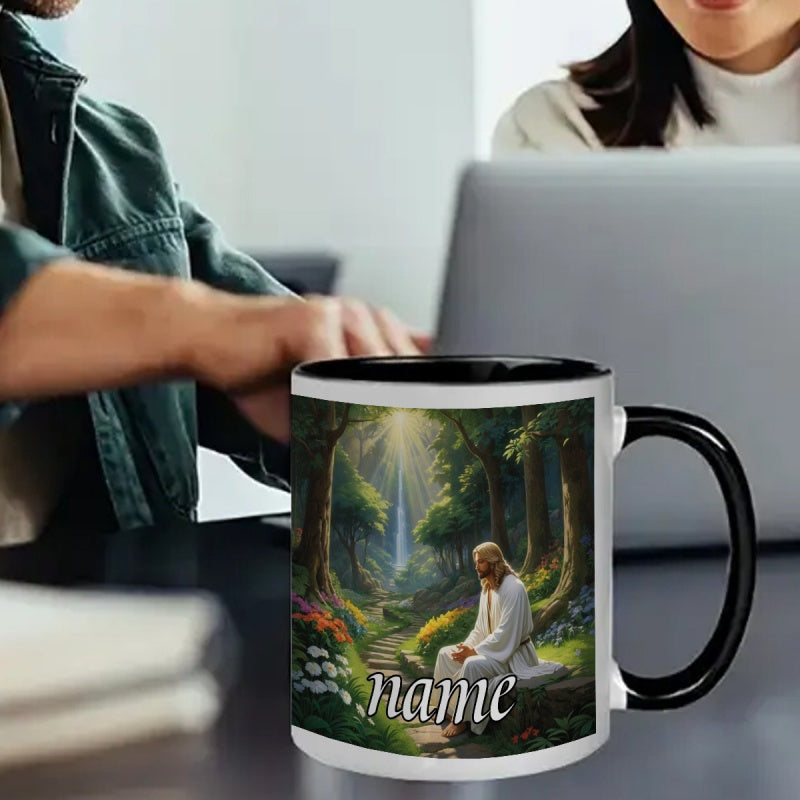 Tailorly Black Accent 11 oz Mug - cartoon anime