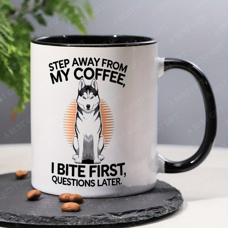 Tailorly Black Accent 11 oz Mug - i bite first
