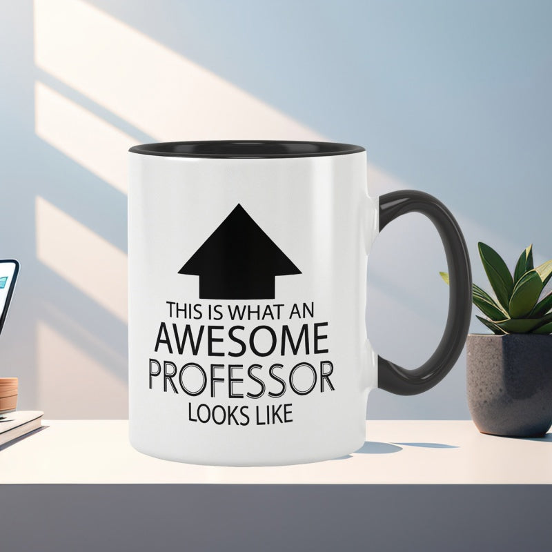 Tailorly Black Accent 11 oz Mug - what an awesome professor looks like inspirational sarcasm birthday christmas humor gift idea