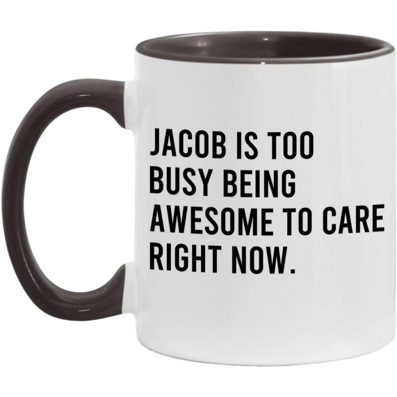 Tailorly Black Accent 11 oz Mug - funny jacob mug being for jacob white coffee cup 11oz ideal birthday and holiday gifts for _3cae1bb10b6146878f8ae23929ccc3f2