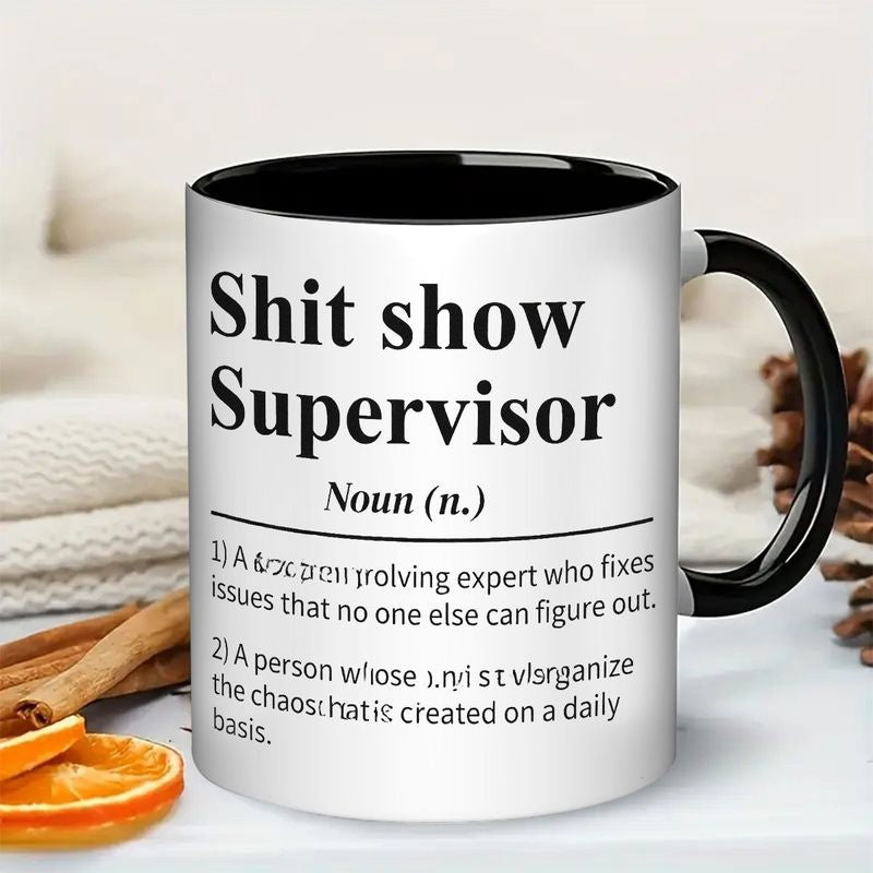 Tailorly Black Accent 11 oz Mug - humorous definition text